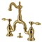 Kingston Brass Bridge Bathroom Faucet with Brass Pop-Up, Brushed Brass KS7977TAL - alternate 1